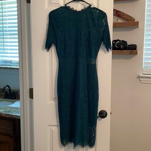 Green lace dress